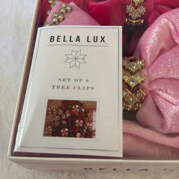Bella Luxe velvet bling bow set of eight tree clips 🎀🎀💎 - Picture 4 of 4